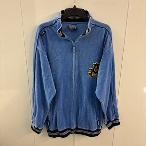 akademiks velour jacket Crush Lite Blue M Y2K Hip Hop Streetwear